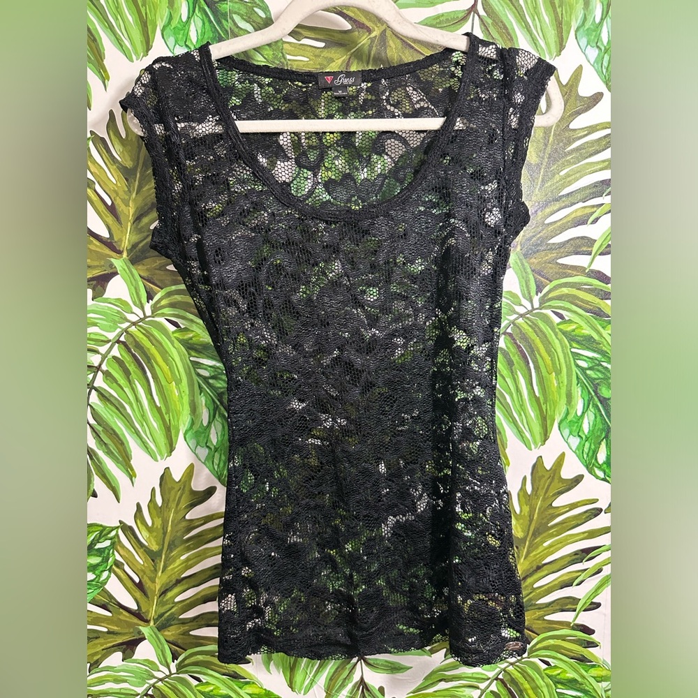 Guess floral lace top